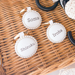 人気⸝⋆登園バックに⟡˖ ࣪⊹刺繍が可愛いミニシンプルキーホルダー お名前キーホルダー キーホルダー プレゼント お揃い 3枚目の画像