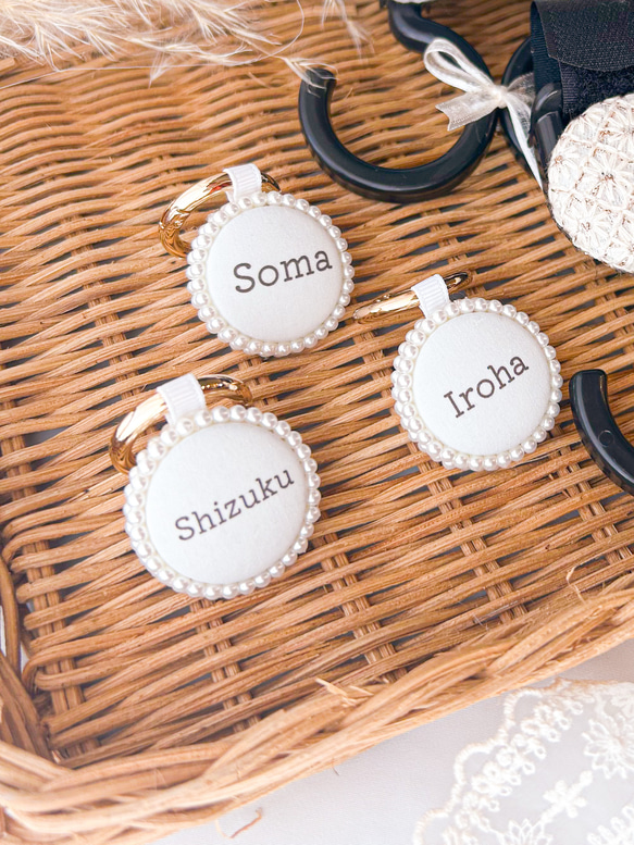 人気⸝⋆登園バックに⟡˖ ࣪⊹刺繍が可愛いミニシンプルキーホルダー お名前キーホルダー キーホルダー プレゼント お揃い 3枚目の画像