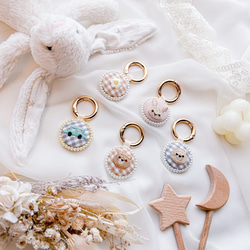 人気⸝⋆登園バックに⟡˖ ࣪⊹刺繍が可愛いミニシンプルキーホルダー お名前キーホルダー キーホルダー プレゼント お揃い 10枚目の画像