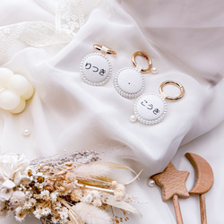 人気⸝⋆登園バックに⟡˖ ࣪⊹刺繍が可愛いミニシンプルキーホルダー お名前キーホルダー キーホルダー プレゼント お揃い 11枚目の画像