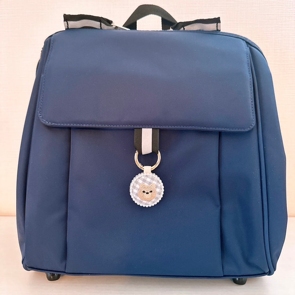 人気⸝⋆登園バックに⟡˖ ࣪⊹刺繍が可愛いミニシンプルキーホルダー お名前キーホルダー キーホルダー プレゼント お揃い 12枚目の画像