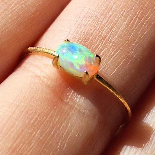 良い遊色効果オパールリング 指輪・リング annemo 通販 17551617