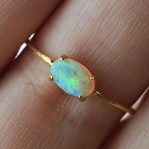 良い遊色効果オパールリング 指輪・リング annemo 通販 17551617