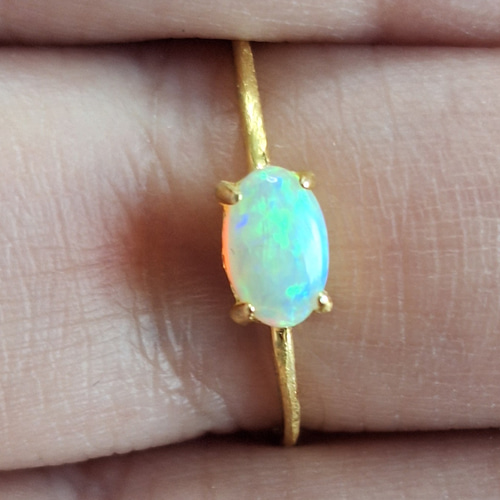 良い遊色効果オパールリング 指輪・リング annemo 通販 17551617