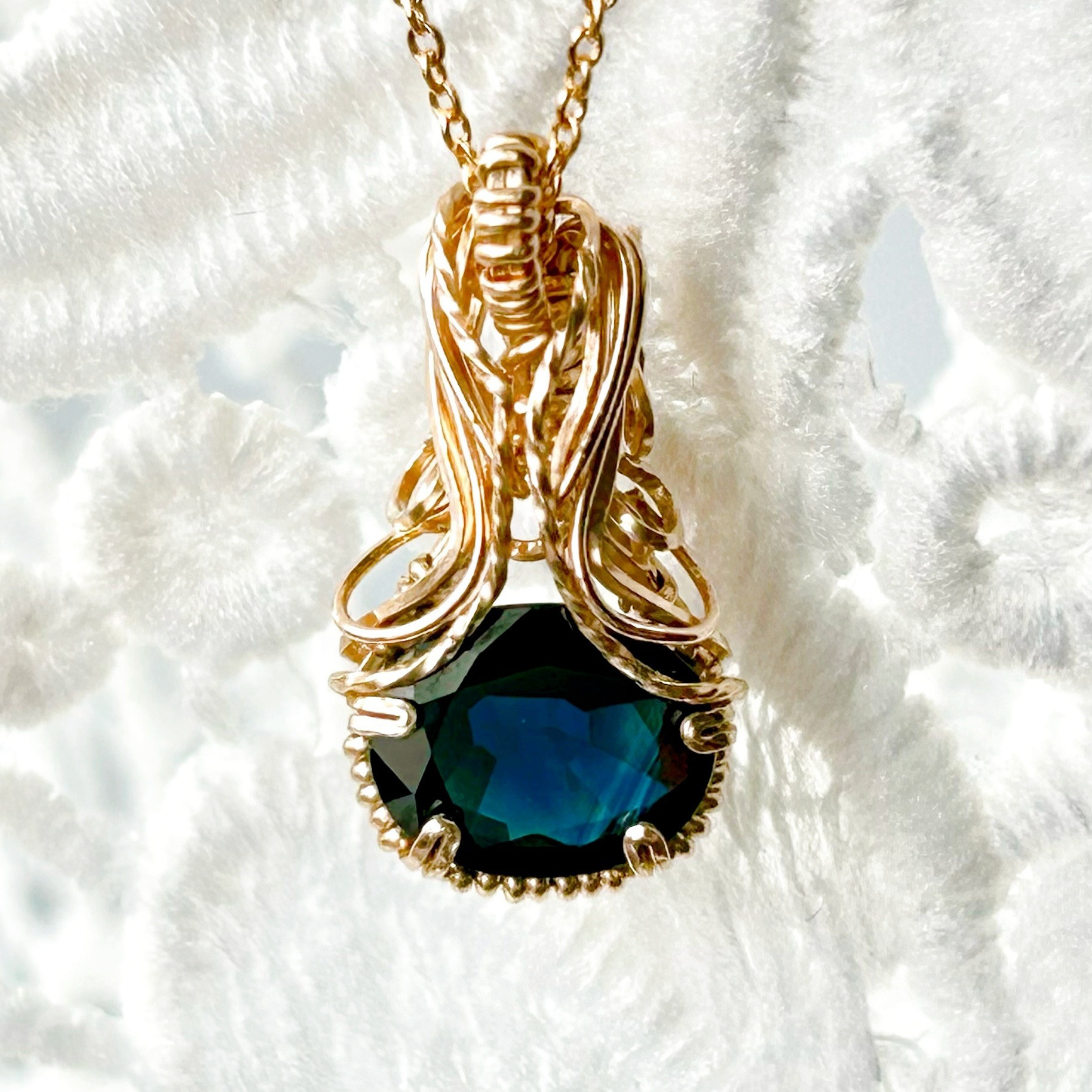 サファイア3.5ctペンダントトップ