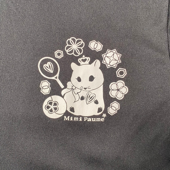 【受注制作】「幾何学模様+ハムスター」ドライTシャツ・長袖Tシャツ 1枚目の画像