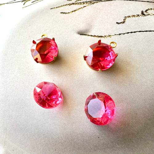 【公式】アクセサリーの激安通販 2点1セット チェコ 11mm 48ss ヴィンテージガラス ダイヤモンド アクセサリー