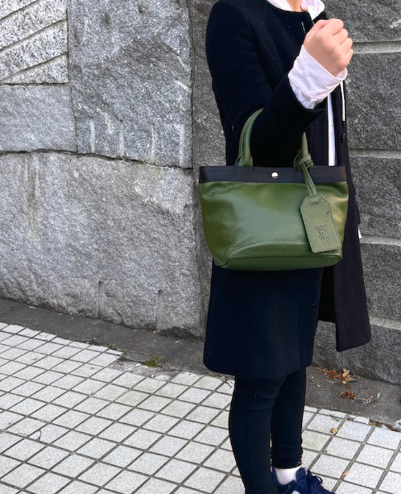 <NEW>５０％OFF セール　コロンと可愛いミニトートバッグ　GREEN 9枚目の画像