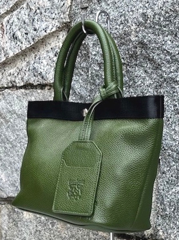 <NEW>５０％OFF セール　コロンと可愛いミニトートバッグ　GREEN 3枚目の画像