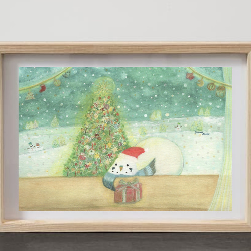 ポストカード3枚→A4サイズ1枚へ変更可能 『お届けサンタクロース