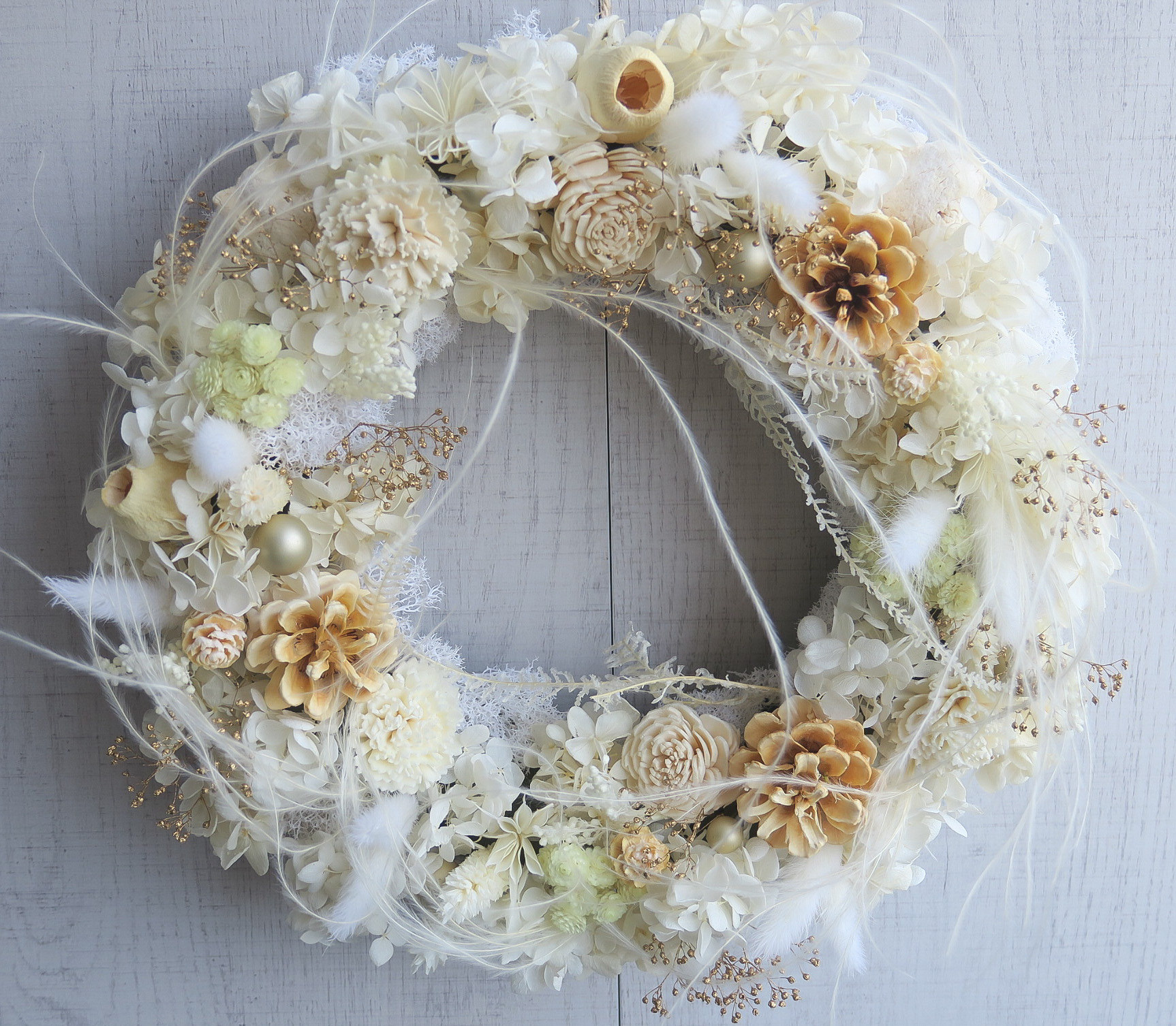 北欧風ハンドメイド聖夜のリース*・゜゜・*:.。..。.:*・'(*゜▽゜*)'・*:.。. .。.:*・゜゜・*