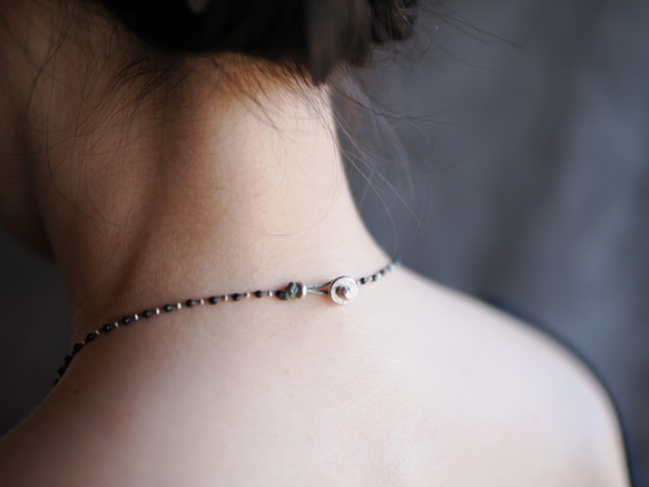 -Donut silver- braid long necklace 9枚目の画像