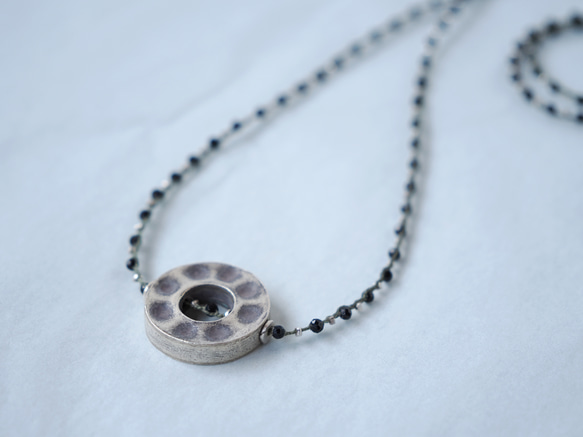 -Donut silver- braid long necklace 4枚目の画像
