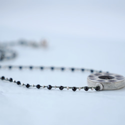 -Donut silver- braid long necklace 3枚目の画像