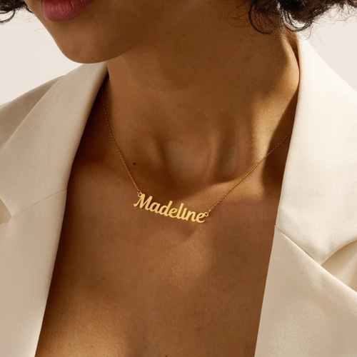 カスタム ロゴ ネックレス セミオーダー 名前 文字 ネックレス