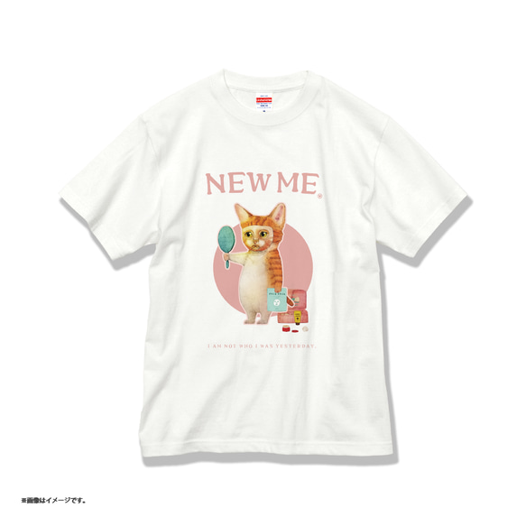 「NEW ME 週2回のお楽しみ。」コットンTシャツ/送料無料 3枚目の画像