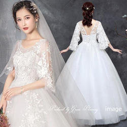 人気ウェディングドレス 高品質 ホワイト フレアースカート上品サイズ