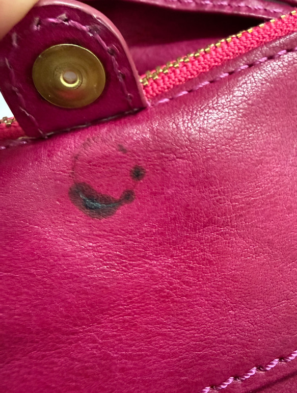 ｷｭｲｰﾙﾃﾞｿﾝ 【SALE】訳あり キュートなウサギ型押しの がま口　《ピンク》CU186PK 7枚目の画像