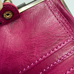 ｷｭｲｰﾙﾃﾞｿﾝ 【SALE】訳あり キュートなウサギ型押しの がま口　《ピンク》CU186PK 11枚目の画像