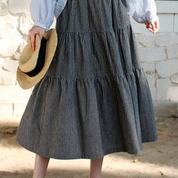 綿麻編むロングスカート 2枚目の画像