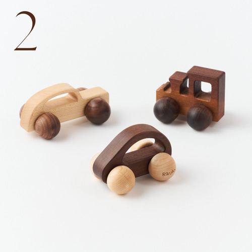 名入れ無料！】木製玩具 3点セット 車セット 名入れ ギフト 誕生日