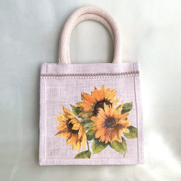ジュートバッグひまわり トートバッグ Flower Space 桜園 通販