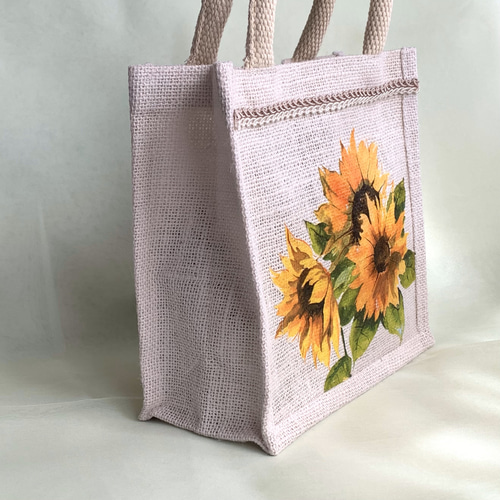 ジュートバッグひまわり トートバッグ Flower Space 桜園 通販