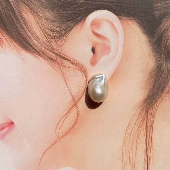 新入荷✨虹色✨ホワイト✨選べる大粒淡水パール✨1粒✨バロック  