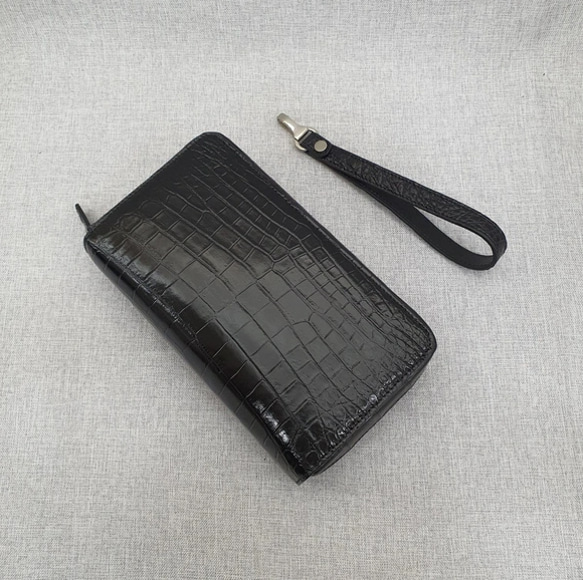 Modell  モデルロイヤル ワニ革 光沢クロコダイルレザー 長財布 MGSABLE 長財布 クロコダイル レディース シャイニング ワニ革