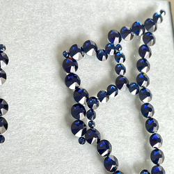 《カブト》ダークインディゴ(ブルー系) ◼️壁飾り◼️　ガラスフォトフレーム　こどもの日　クリスタルガラス 6枚目の画像