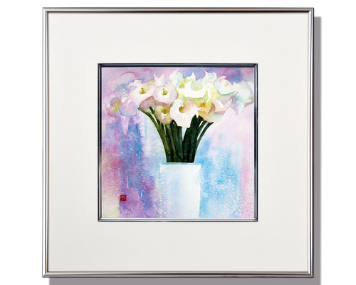 華】水彩原画 一点物 額縁付き 豪華プレゼント付き 絵画 jacc_net 通販