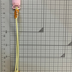 補聴器ストラップ　オレンジ×夏色イエロー　幼児　小学生用 2枚目の画像