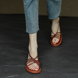 カジュアル サンダル 靴工房 痛くない 靴 婦人靴 韓国 ファッション パンプス 幅広 春 かわいい 春夏 脚長 6枚目の画像