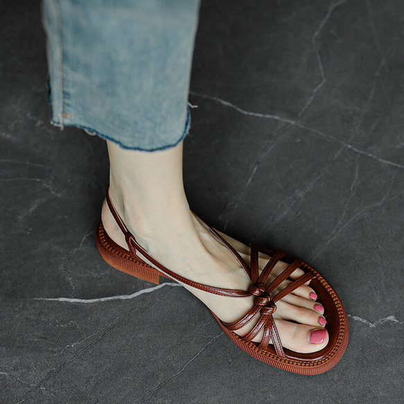 カジュアル サンダル 靴工房 痛くない 靴 婦人靴 韓国 ファッション パンプス 幅広 春 かわいい 春夏 脚長 2枚目の画像
