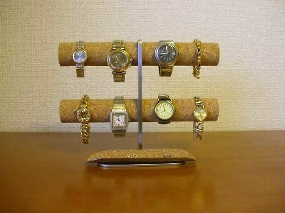 腕時計スタンド　時計スタンド　ウォッチスタンド　ロングトレイ8本掛けインテリア腕時計スタンド 2枚目の画像