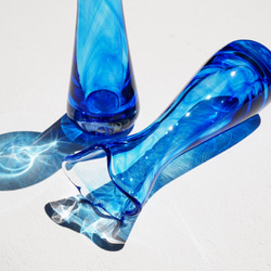 新商品：藍色花瓶，蓬鬆褶邊型 第3張的照片