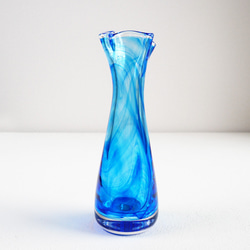 新商品：藍色花瓶，蓬鬆褶邊型 第4張的照片