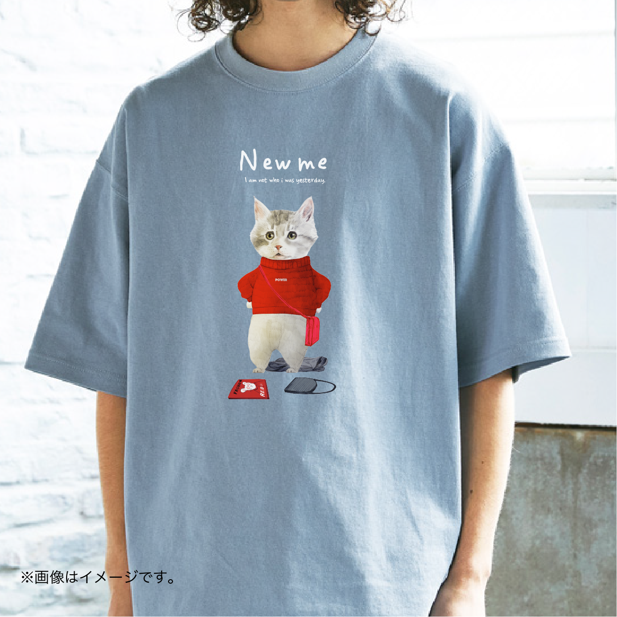 厚みのあるBIGシルエットTシャツ「NEW ME」/送料無料 4,845円