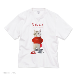 厚みのあるBIGシルエットTシャツ「NEW ME」/送料無料 4枚目の画像