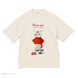 厚みのあるBIGシルエットTシャツ「NEW ME」/送料無料 6枚目の画像