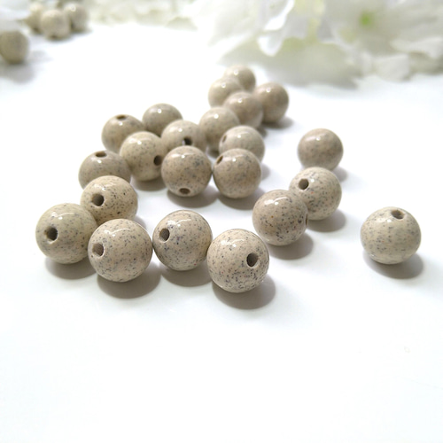 8～12mm 穴2mm 北投石 天然石 丸玉 ラウンド【大きさ選択】8mm・10mm