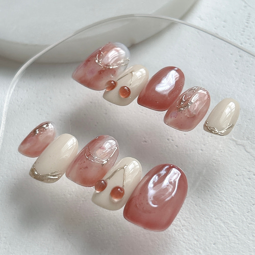 ばるネイルチップ Amazon | CQJSYL ネイルチップ ショート 人気ネイル 24枚入り