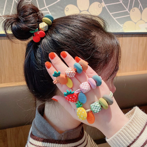 フルーツ 野菜 ヘアゴム 苺 いちご ストロベリー チェリー パイン 