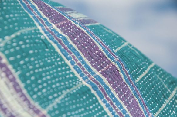 手縫いサリー生地サイドバックパック/刺繍サイドバックパック/刺繍ショルダーバッグ/手縫いサリー糸サイドバックパック-フォレストグ 4枚目の画像