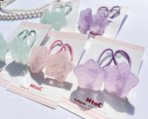K☆さま　レジン　ハンドメイド　ヘアゴム K☆様専用レジンヘアゴム14点