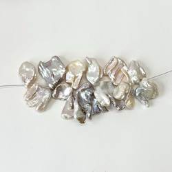 淡水真珠 両穴 淡水パール 素材 ハンドメイド ユニーク 大きいサイズ マルチカラー 2枚目の画像