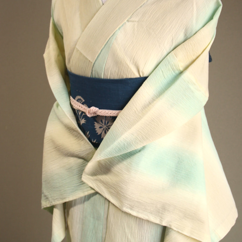 近江縮チェック本麻