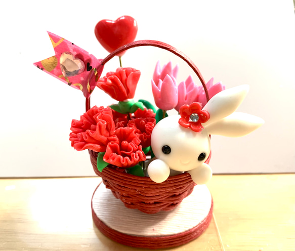 母の日に贈る】うさぎ・ カーネーション プレゼント/ギフト