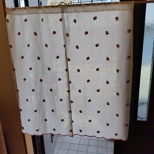 いちご のれん 楽天市場】のれん 和風 ロング 桜 ピンク 85×175cm 突っ張り棒