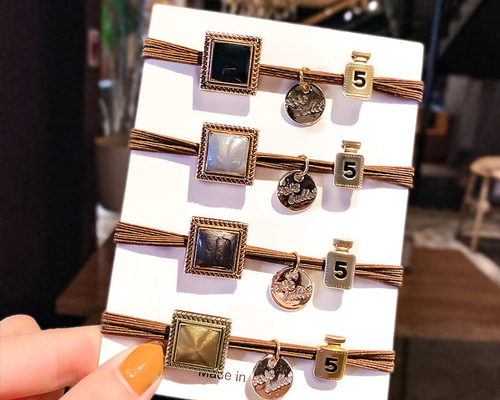 香水瓶 5番 ヘアゴム 髪飾り ゴムどめ ヘアアクセサリー ヘアアレンジ